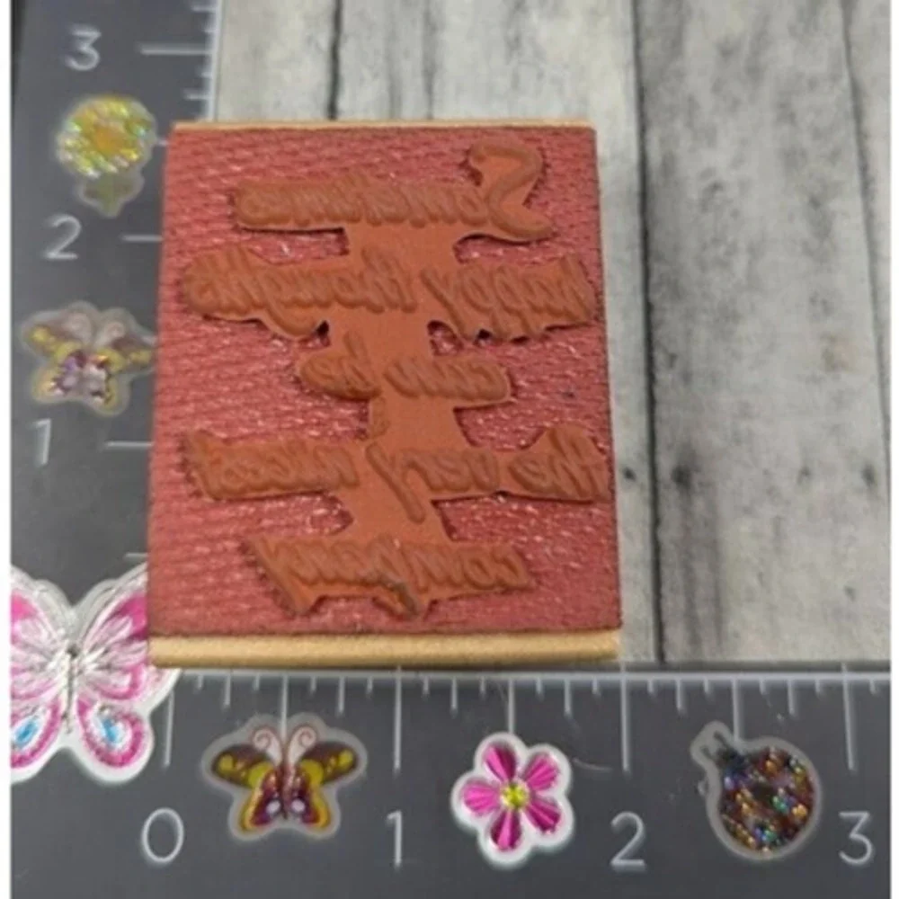 Creative Impressions Happy Thoughts Nicest Company Rubber Stamp Wood #D120